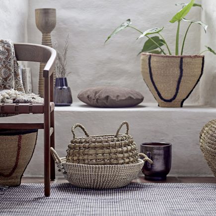 Set of 2 Natural Baskets Alfid | Procomobel