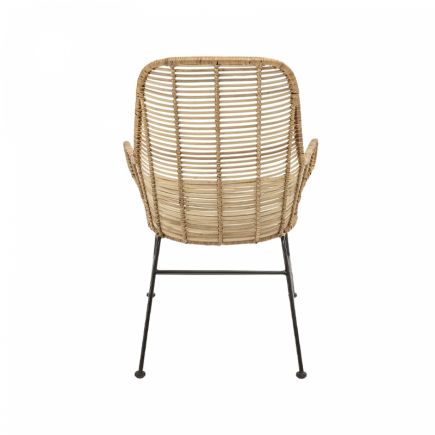 Rattan and Iron Armchair Thorir | Procomobel