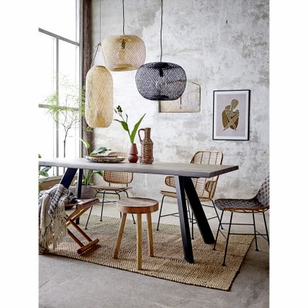 Rattan and Iron Armchair Thorir | Procomobel