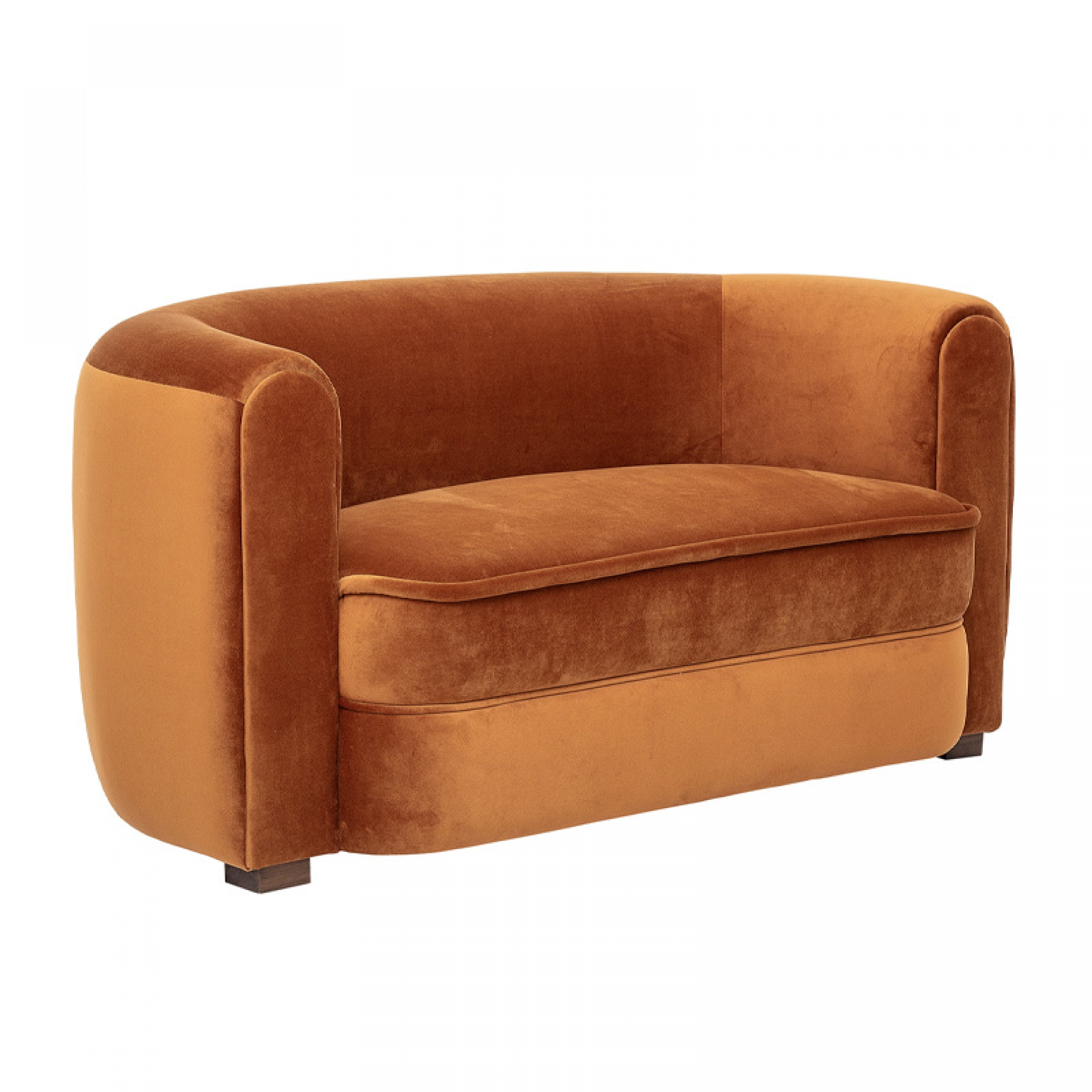 Brown 2 Seater Sofa 'Halma' Brown