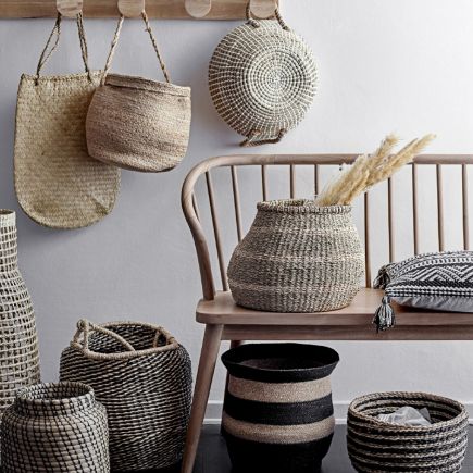 Set of 2 Natural Baskets Yegve | Procomobel