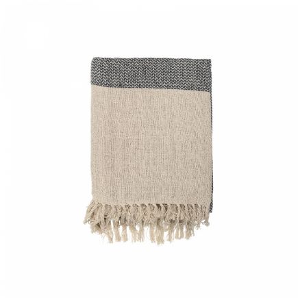 Recycled Cotton Blanket Grey Embla | Procomobel