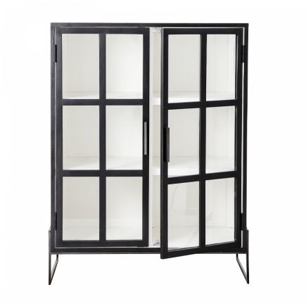 Black Oak Wooden Display Cabinet Holf | Procomobel