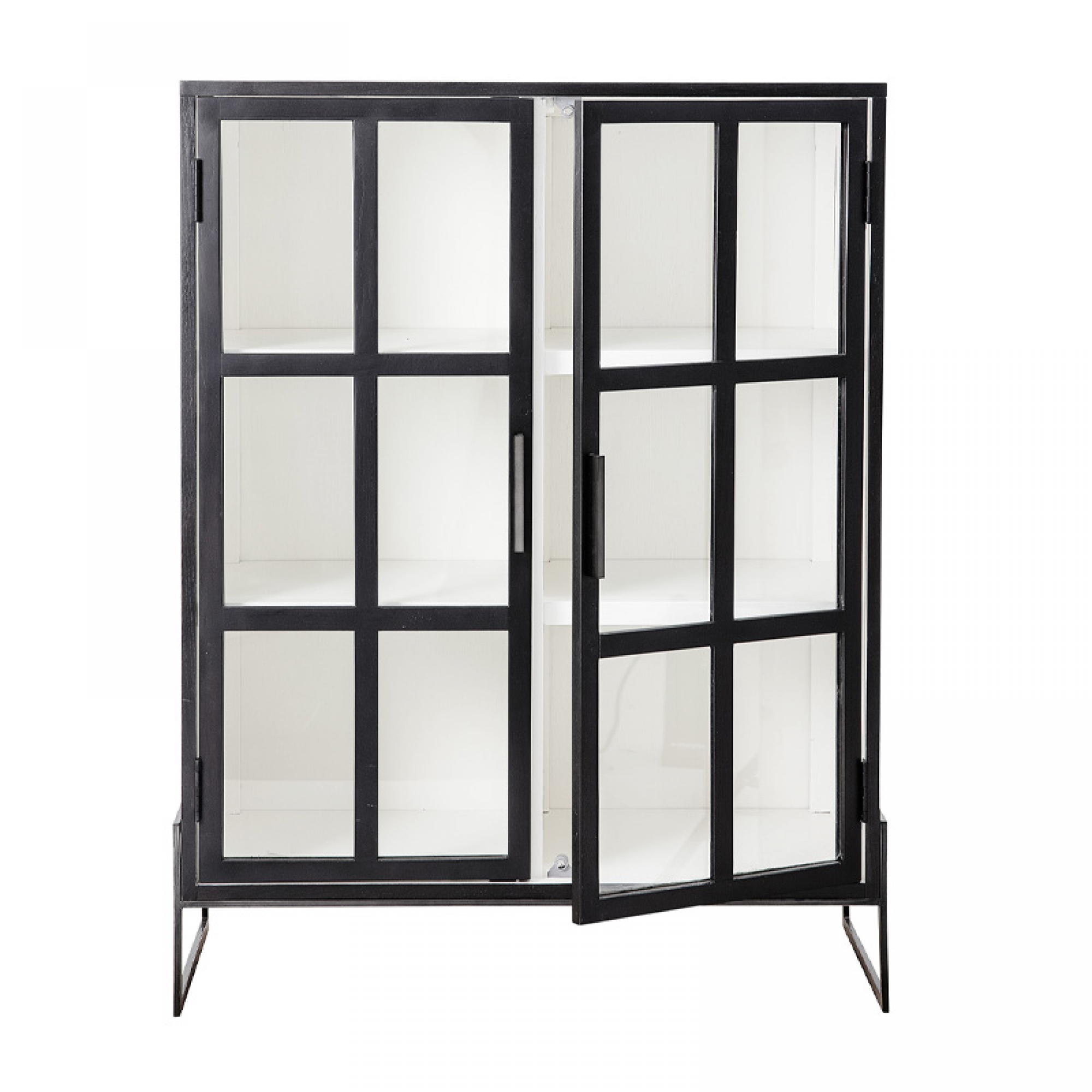 Black Oak Wood Display Cabinet 'Holf'