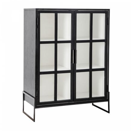 Black Oak Wooden Display Cabinet Holf | Procomobel