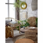 Conjunto natural de mesa y silla combinado con el Mueble de Almacenaje Redondo Dan