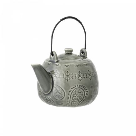 Green Teapot with Handle Rogva | Procomobel