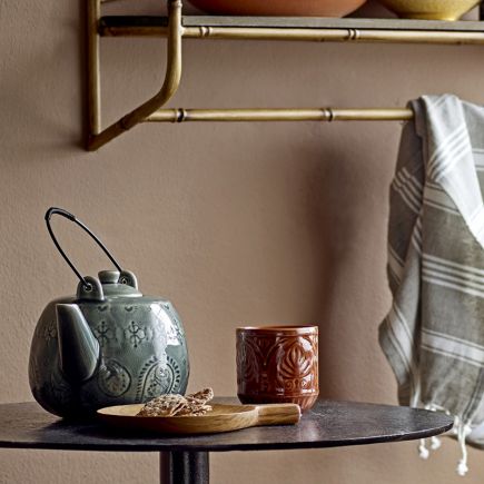 Green Teapot with Handle Rogva | Procomobel