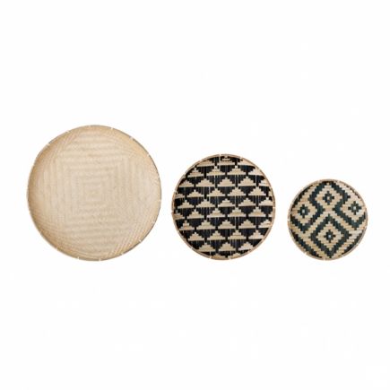 Set 3 Natural Wall Decorative Trays Viking | Procomobel