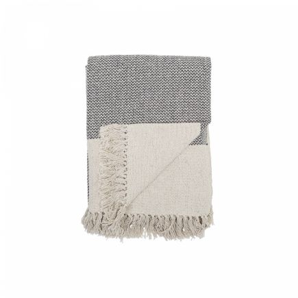 Blue Blanket with Fringes Hallie | Procomobel
