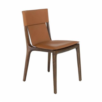 Recycled leather chair Cognac | Procomobel