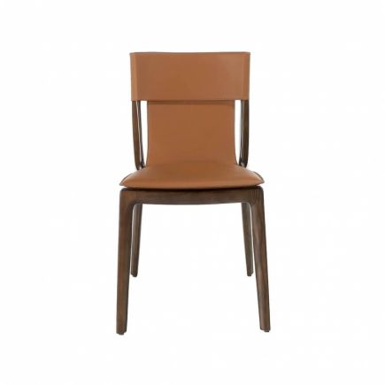 Recycled leather chair Cognac | Procomobel