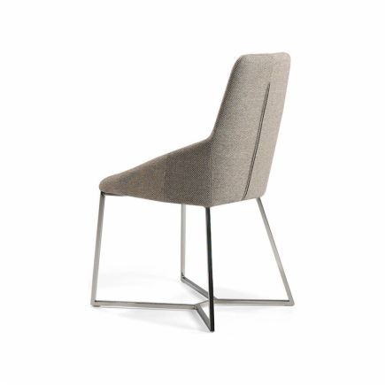 Vista Lateral Izquierda Silla de Comedor Tapizada Lux