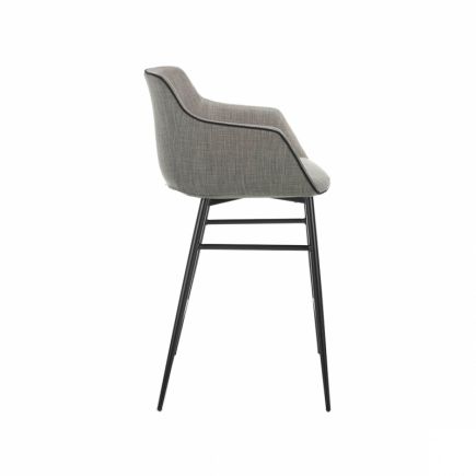 Stool upholstered in fabric with Monica edging | Procomobel