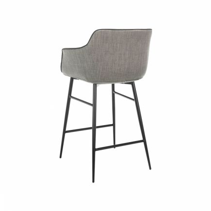 Stool upholstered in fabric with Monica edging | Procomobel