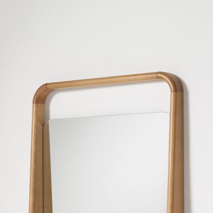 Espejo Rectangular de Pared Bava color fresno detalle parte superior color roble