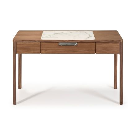 Desk - Dressing table in walnut wood and Paris marble detail | Procomobel