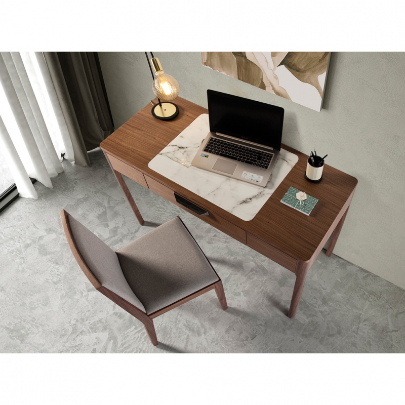 Desk - Dressing table in Walnut and Marble 'Paris'