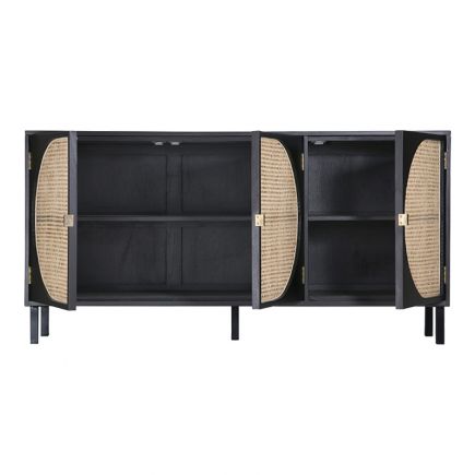 Retro Cane and Wooden Sideboard Achik | Procomobel