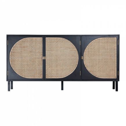 Retro Cane and Wooden Sideboard Achik | Procomobel