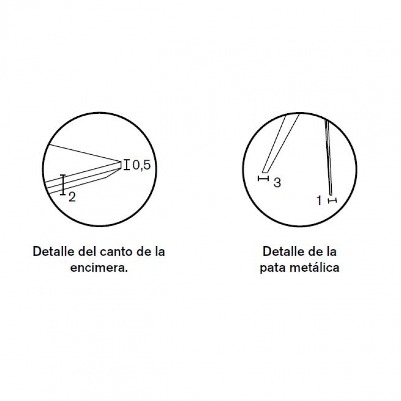 Mesa Rectangular Pata Metálica ‘Aise’