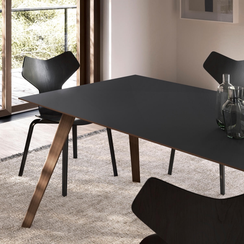 Rectangular Extendable Wooden Table 'Aise'