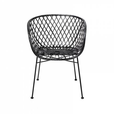 Black Rattan Chair Ejol | Procomobel