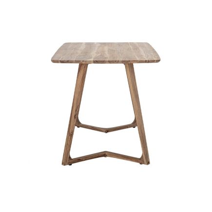 Vista Lateral Izquierda Mesa de Comedor de Madera de Acacia Snorre