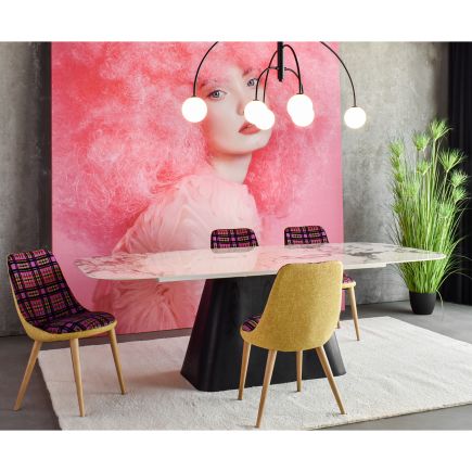 Foto en Ambiente Lienzo Mujer Rosa Blot