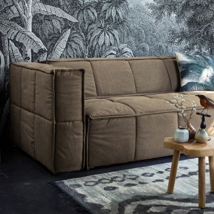 Litza Palm Leaves Print Cushion | Procomobel