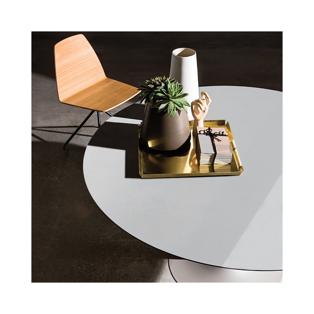 Mesa redonda cristal ‘Flute’