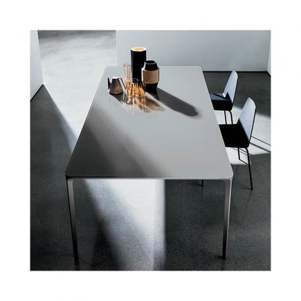 Mesa rectangular en cristal Slim