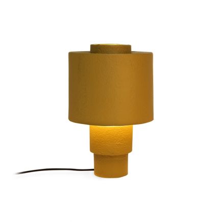 Luz encendida Lámpara de Mesa de Gesso Mostaza Hasen