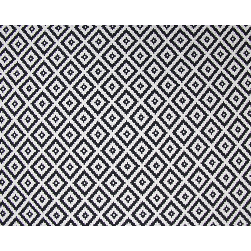 Geometric Upholstered Pouf 'Lines'