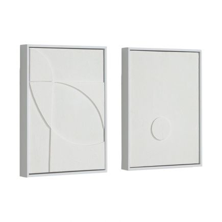 Set of 2 Brunella White Squares | Procomobel