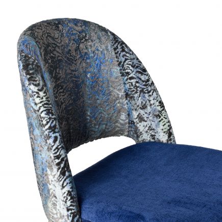 Velvet Dining Chair Blue Saimaa | Procomobel