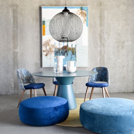 Velvet Dining Chair Blue Saimaa | Procomobel