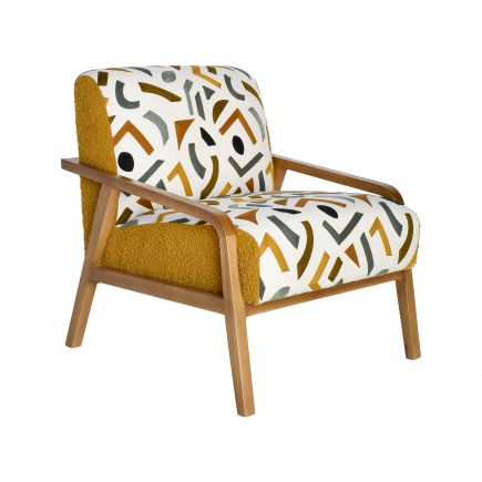 Ciñera Multicolor Printed Armchair | Procomobel