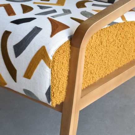 Estructura de madera Sillón Estampado Multicolor Ciñera