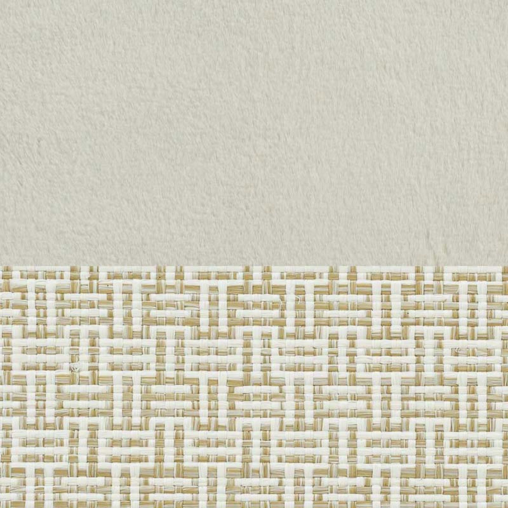 Chester Sofa in Raffia and beige fur 'Óder'