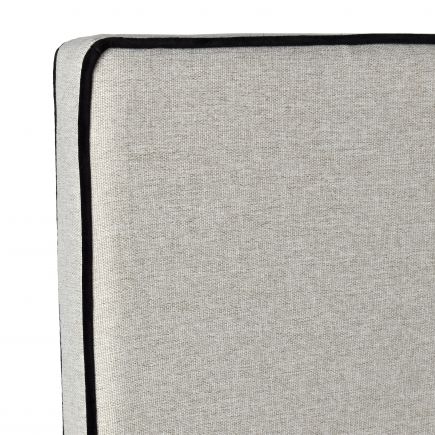Gray upholstered headboard with 'Riga' edging | Procomobel