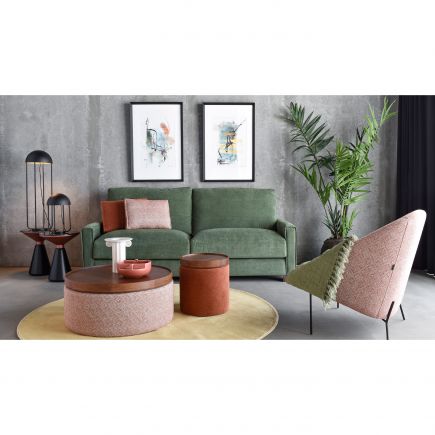 Green Upholstered Sofa 3 Seats Arno | Procomobel