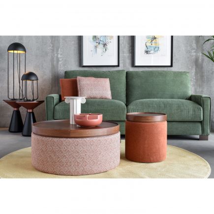 Cortana Round Upholstered Side Table : Procomobel