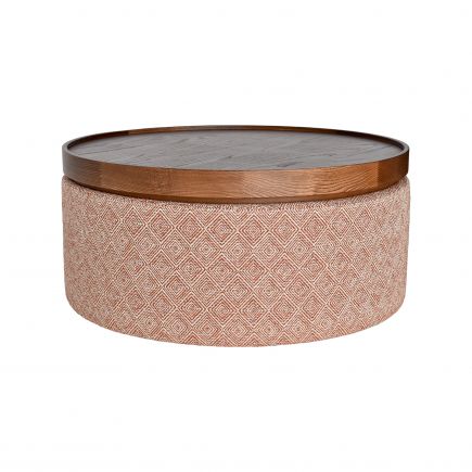 Round Upholstered Coffee Table Guimaraes | Procomobel