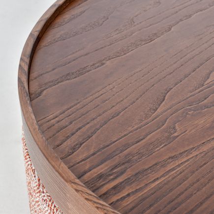 Round Upholstered Coffee Table Guimaraes | Procomobel