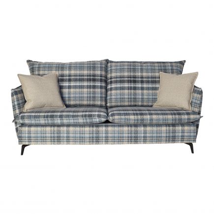 3-Seater Sofa with Plaid Print Mary | Procomobel