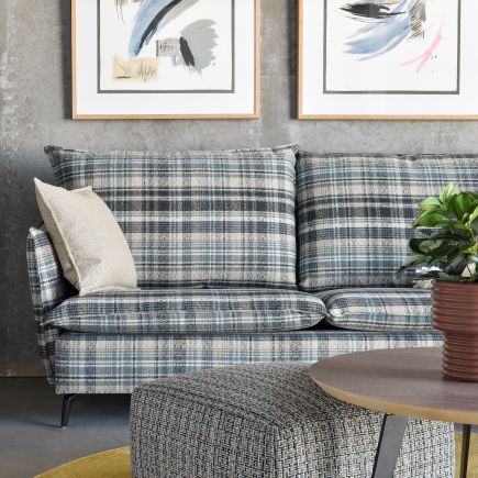 3-Seater Sofa with Plaid Print Mary | Procomobel