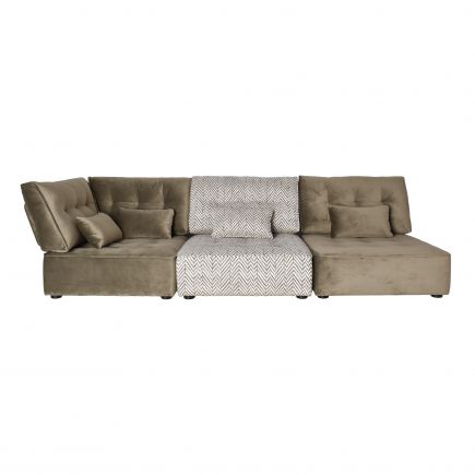 Modular Sofa with Upholstered Puff Nettie | Procomobel
