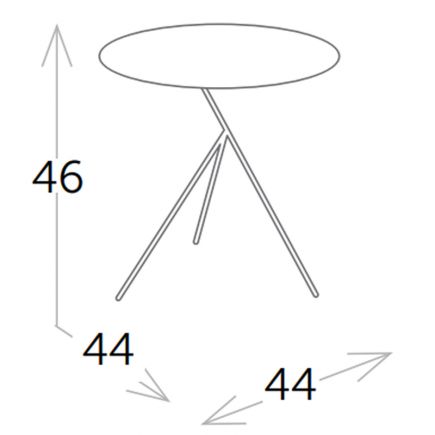 Round Aluminum Side Table Cilantro : Procomobel