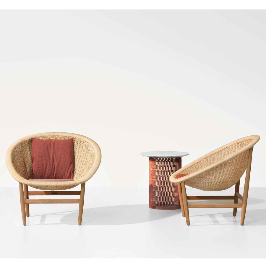 Basket' outdoor armchair